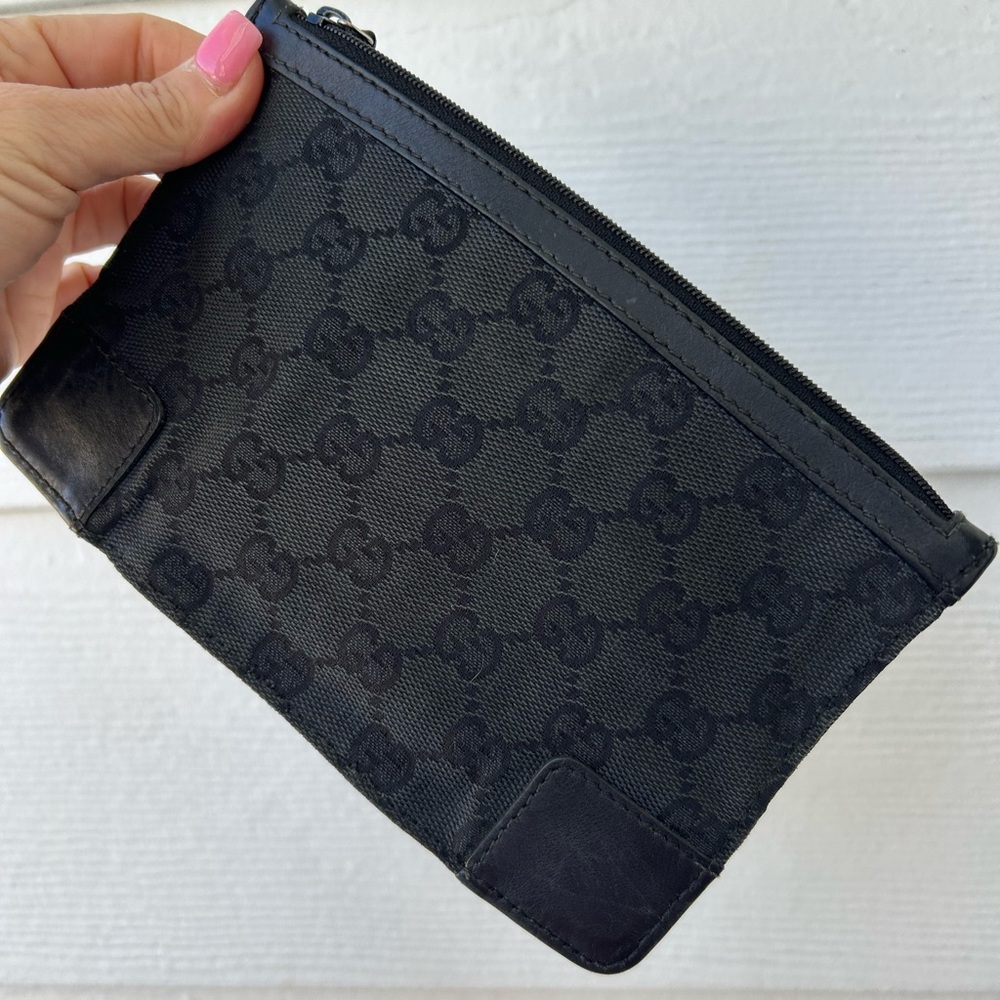 Gucci Black Monogram Pouch